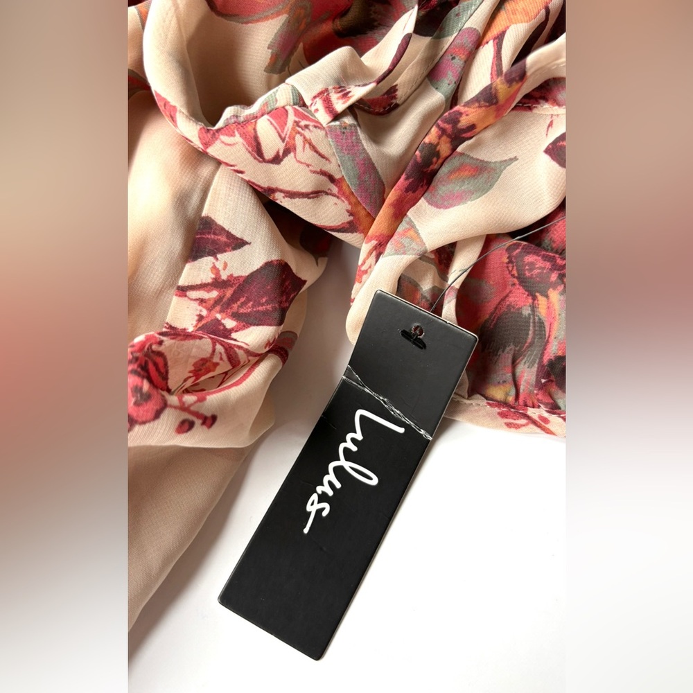 Lulus Earth Tone “Shifting Dears” Floral Feminine Bohemian Shift Dress NWT - Picture 9 of 15